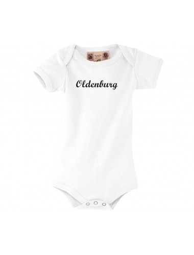 Baby Body Deine Stadt Oldenburg City Shirts kult, weiss, 0-6 Monate