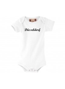 Baby Body Deine Stadt Düsseldorf City Shirts kult, weiss, 0-6 Monate
