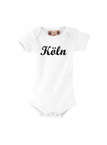 Baby Body Deine Stadt Köln City Shirts kult, weiss, 0-6 Monate