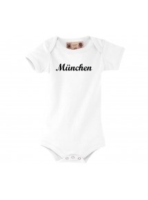 Baby Body Deine Stadt München City Shirts kult, weiss, 0-6 Monate