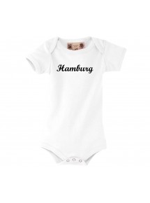Baby Body Deine Stadt Hamburg City Shirts kult, weiss, 0-6 Monate