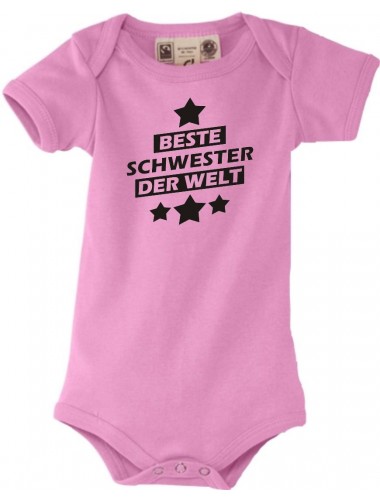 Baby Body beste Schwester der Welt, rosa, 0-6 Monate