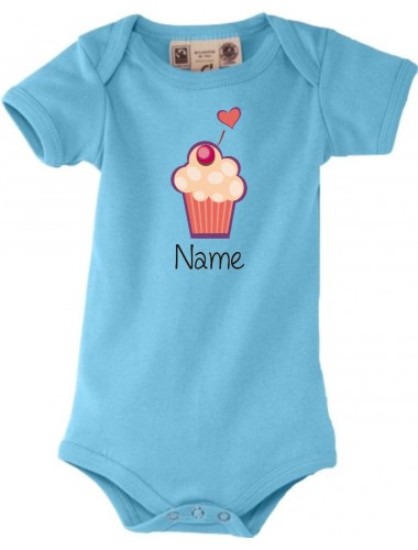 BIO Baby Body mit tollen Motiven inkl Ihrem Wunschnamen Muffin