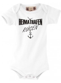 Baby Body Heimathafen Rügen, weiss, 0-6 Monate