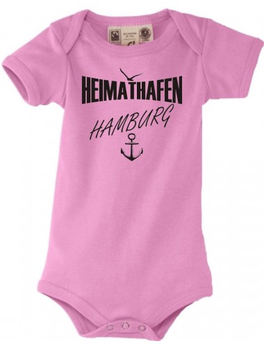 Baby Body Heimathafen Hamburg, rosa, 0-6 Monate