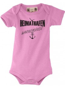 Baby Body Heimathafen Warnemünde, rosa, 0-6 Monate