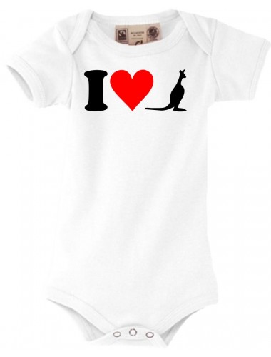 Baby Body lustige Tiere Zoo I love Tiere Pinguin, kult, weiss, 0-6 Monate