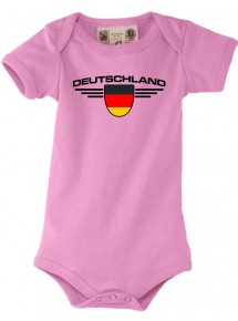 Baby Body Deutschland, Wappen, Land, Länder, rosa, 0-6 Monate