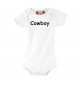 Baby Body, Cowboy, kult, weiss, 0-6 Monate