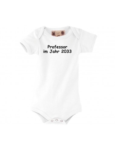 Baby Body, Professor im Jahr 2033, kult, weiss, 0-6 Monate