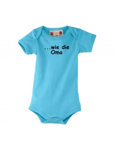 Baby Body,  wie die Oma, kult, türkis, 0-6 Monate