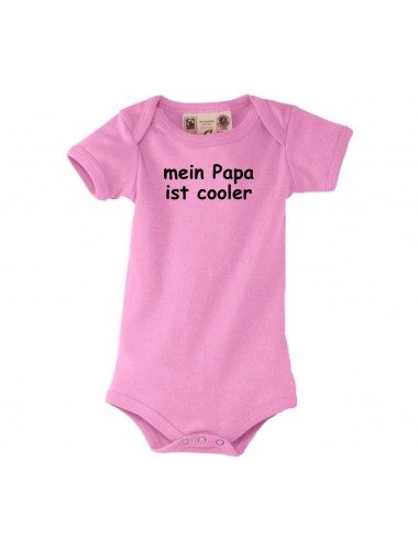 Baby Body, mein Papa ist cooler, kult, rosa, 0-6 Monate