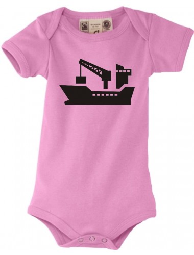 Süßer Baby Body Frachter, Seefahrt, Übersee, Skipper, Kapitän, rosa, 0-6 Monate