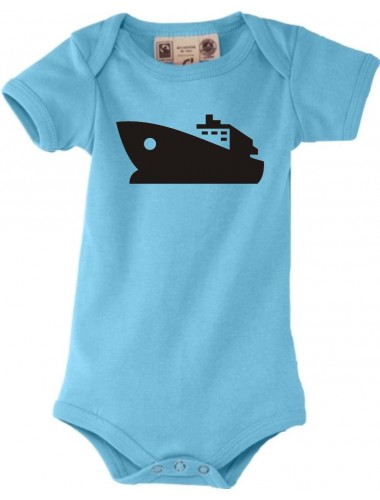 Süßer Baby Body Yacht, Boot, Skipper, Kapitän, türkis, 0-6 Monate