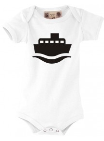 Süßer Baby Body Frachter, Matrose, Übersee, Skipper, Kapitän, weiss, 0-6 Monate
