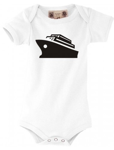 Süßer Baby Body Kreuzfahrt, Schiff, Passagierschiff, weiss, 0-6 Monate