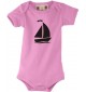 Süßer Baby Body Segelboot, Jolle, Skipper, Kapitän, rosa, 0-6 Monate