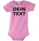 Baby Body mit deinem Wunschtext versehen, Farbe rosa, Größe 0-6 Monate