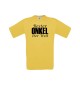 Männer-Shirt, Bester Onkel der Welt, gelb, L