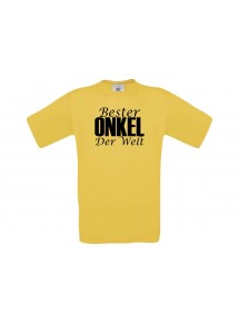 Männer-Shirt, Bester Onkel der Welt, gelb, L