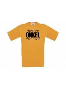 Männer-Shirt, Bester Onkel der Welt, orange, L