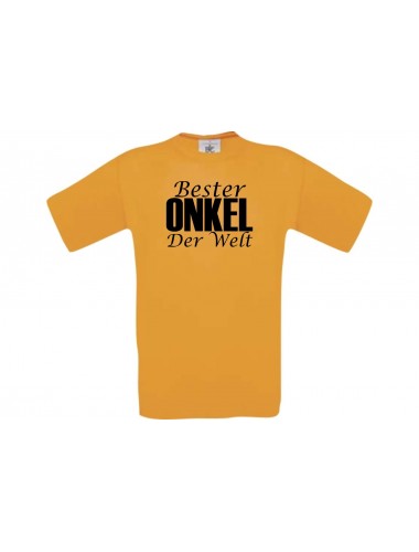 Männer-Shirt, Bester Onkel der Welt, orange, L