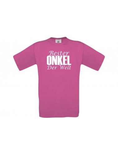 Männer-Shirt, Bester Onkel der Welt, pink, L