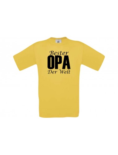 Männer-Shirt, Bester Opa der Welt, gelb, L