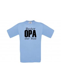 Männer-Shirt, Bester Opa der Welt, hellblau, L