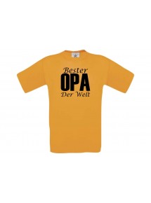 Männer-Shirt, Bester Opa der Welt, orange, L