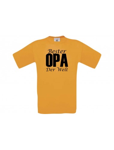 Männer-Shirt, Bester Opa der Welt, orange, L