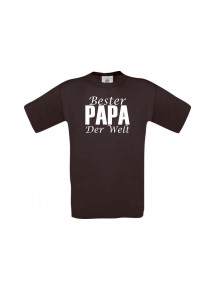 Männer-Shirt, Bester Papa der Welt, braun, L