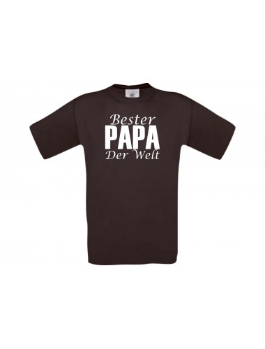 Männer-Shirt, Bester Papa der Welt, braun, L