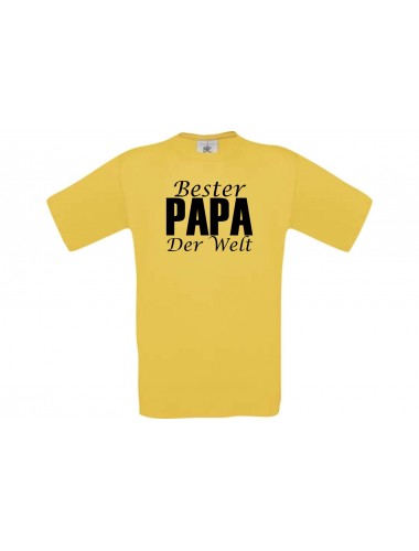 Männer-Shirt, Bester Papa der Welt, gelb, L