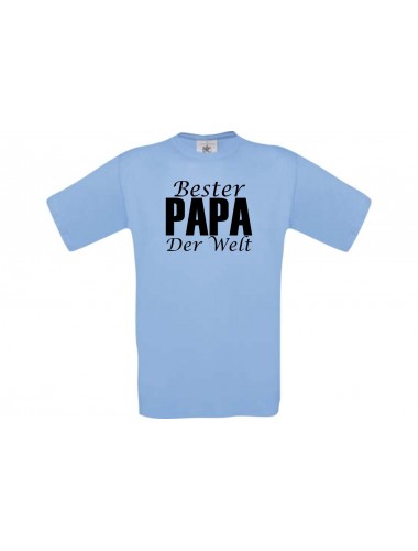 Männer-Shirt, Bester Papa der Welt, hellblau, L