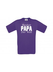 Männer-Shirt, Bester Papa der Welt, lila, L