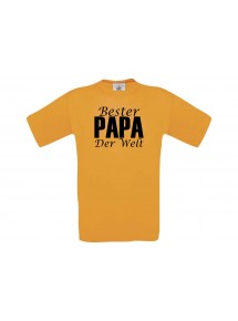 Männer-Shirt, Bester Papa der Welt, orange, L