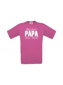 Männer-Shirt, Bester Papa der Welt, pink, L