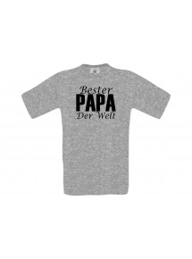 Männer-Shirt, Bester Papa der Welt, sportsgrey, L