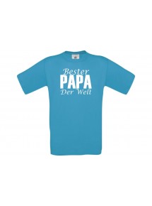 Männer-Shirt, Bester Papa der Welt, türkis, L