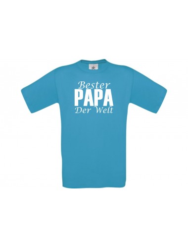 Männer-Shirt, Bester Papa der Welt, türkis, L