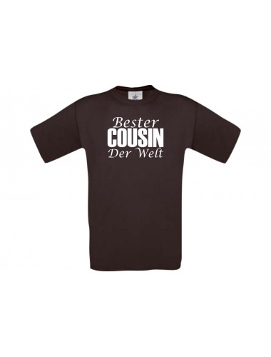 Männer-Shirt, Bester Cousin der Welt, braun, L