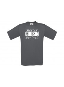 Männer-Shirt, Bester Cousin der Welt, grau, L