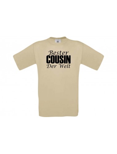 Männer-Shirt, Bester Cousin der Welt, khaki, L