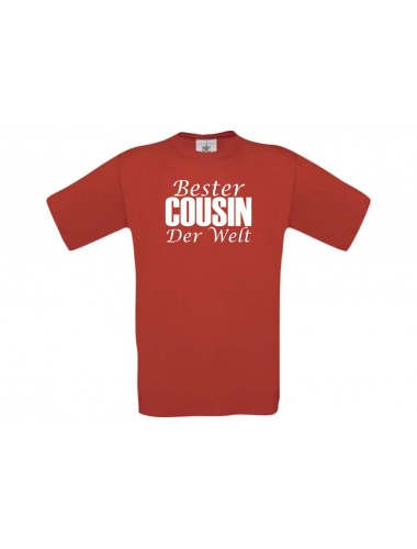 Männer-Shirt, Bester Cousin der Welt, rot, L