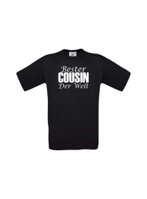 Männer-Shirt, Bester Cousin der Welt, schwarz, L