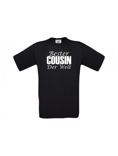 Männer-Shirt, Bester Cousin der Welt, schwarz, L