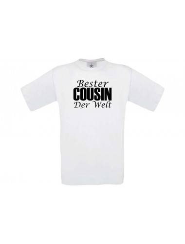 Männer-Shirt, Bester Cousin der Welt, weiss, L