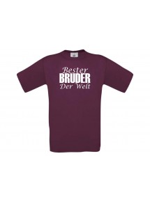 Männer-Shirt, Bester Bruder der Welt, burgundy, L