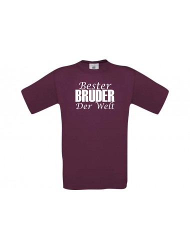 Männer-Shirt, Bester Bruder der Welt, burgundy, L